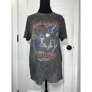 Los Angeles California World Tour 1998 Eagle Graphic T Shirt Grunge